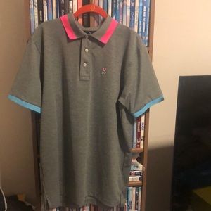 Psycho Bunny Heather Gray Polo Shirt Sz 6 or L